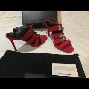 Alexander Wang Allegra Suede Strappy Mule Sandal